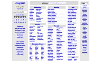 craigslist provides local classifieds and forums for jobs, housing, for sale, services, local community, and events. . Www craigslist org chicago